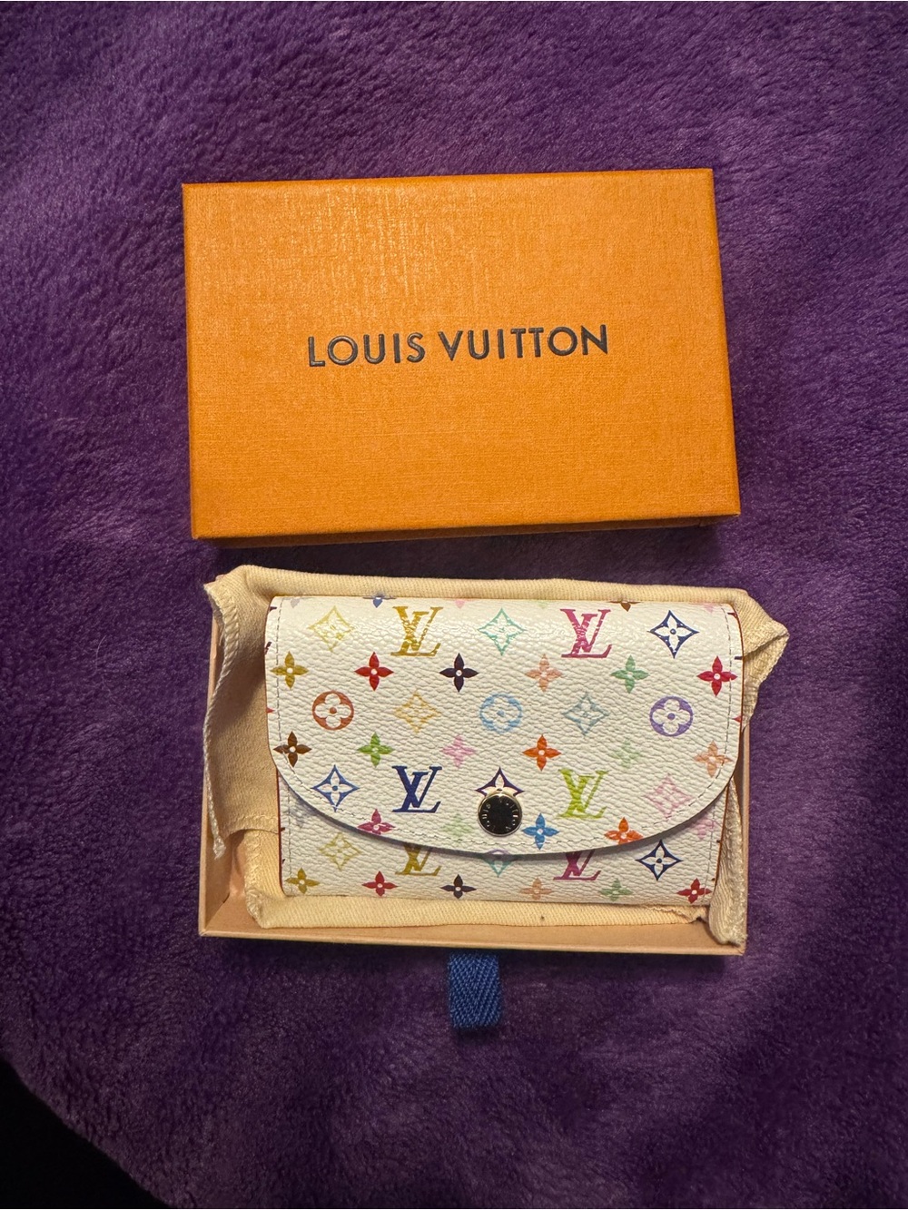 Louis Vuitton Murakami Multicolor Monogram Rosalie Wallet